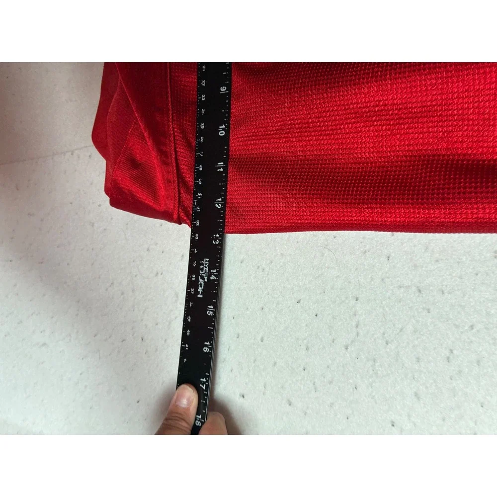 Nike‎ Mens Basketball Shorts Red Mesh Athletic Gym Swoosh Logo Size Large
